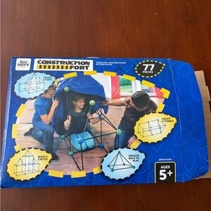 Construction Fort Building Set for Kids - Blue